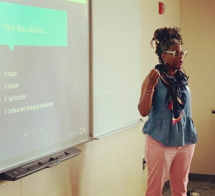 Dr. TaSha teaching Black Lives Matter